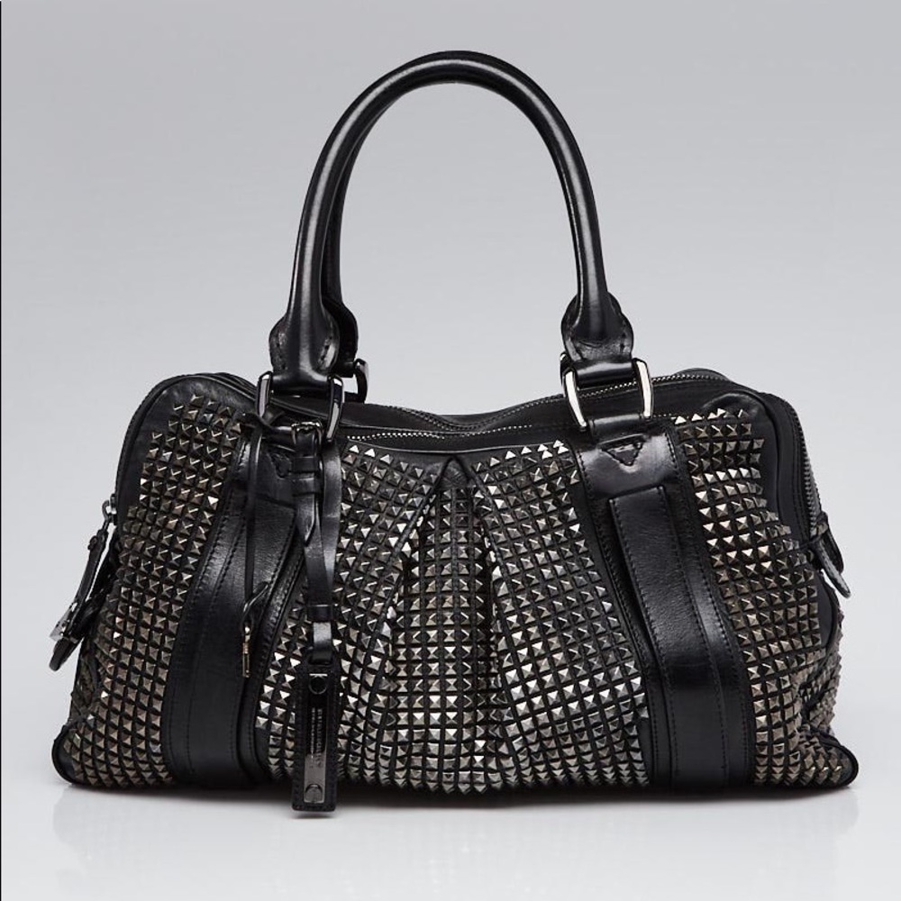 Burberry Prorsum Knight Studded Leather Satchel
